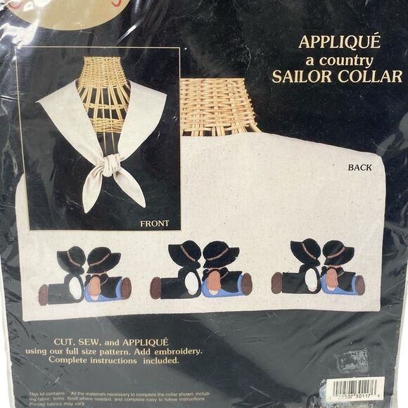 Vintage 1987 Dale Burdett Designer Collar Kit Applique A Country Sailor Collar - Picture 2 of 4